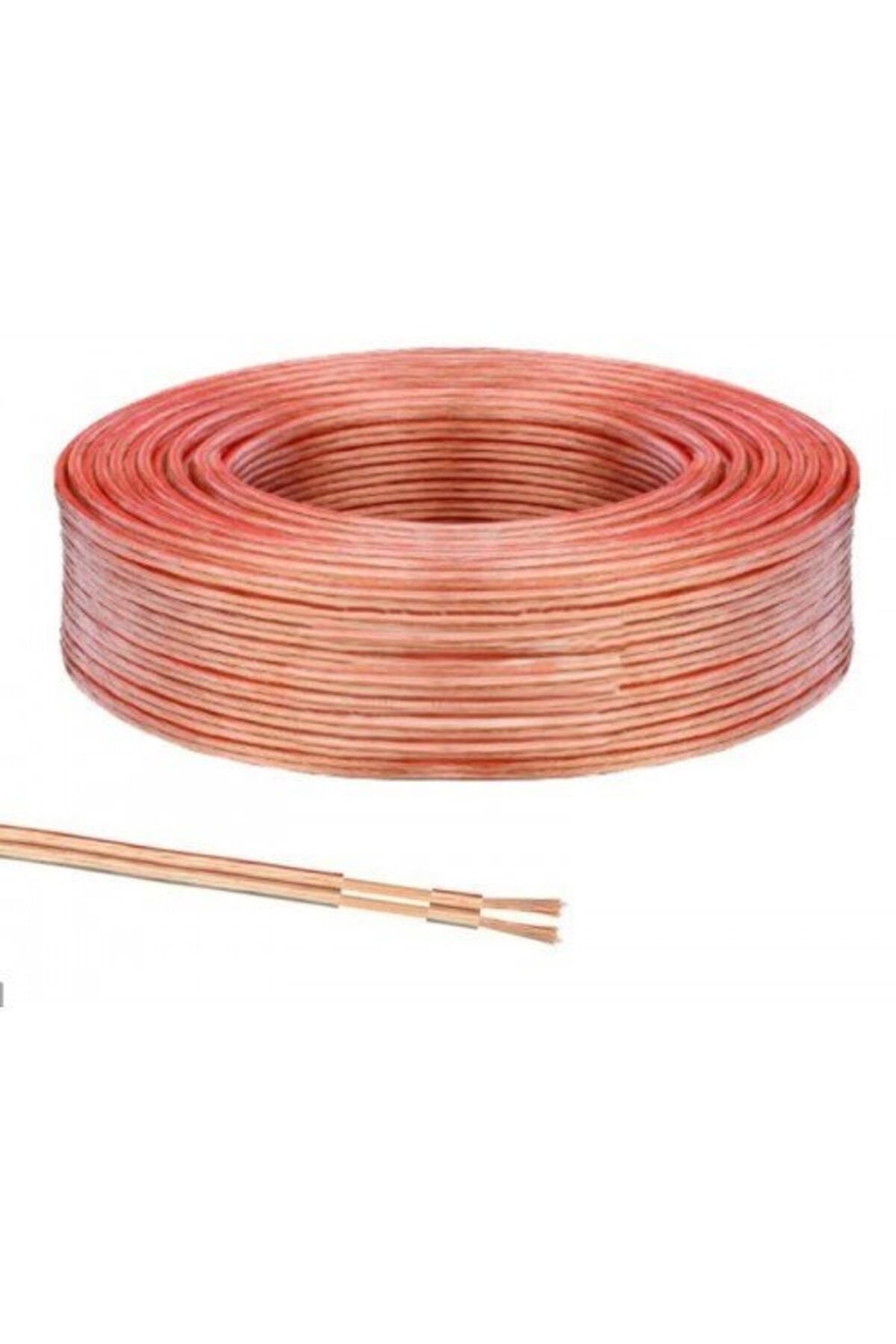 Şeffaf 15 Metre 2 x 0,75 Kablo Yassı Kordon Elektrik Kablosu